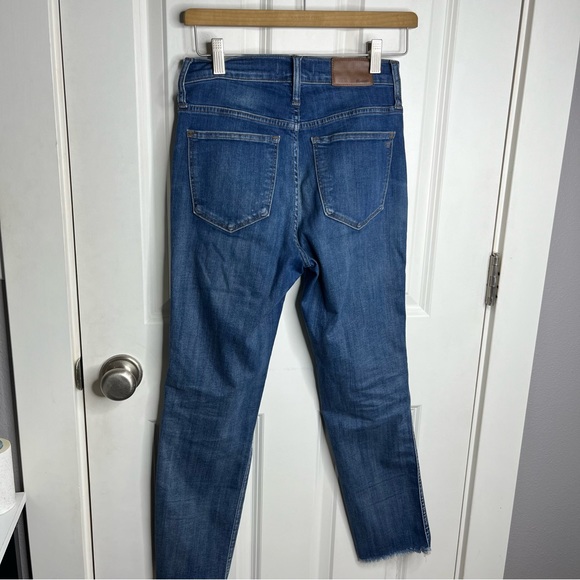 Madewell Stovepipe High Rise Crop Raw Hem Straight Leg Jeans Size 24 - Picture 9 of 10